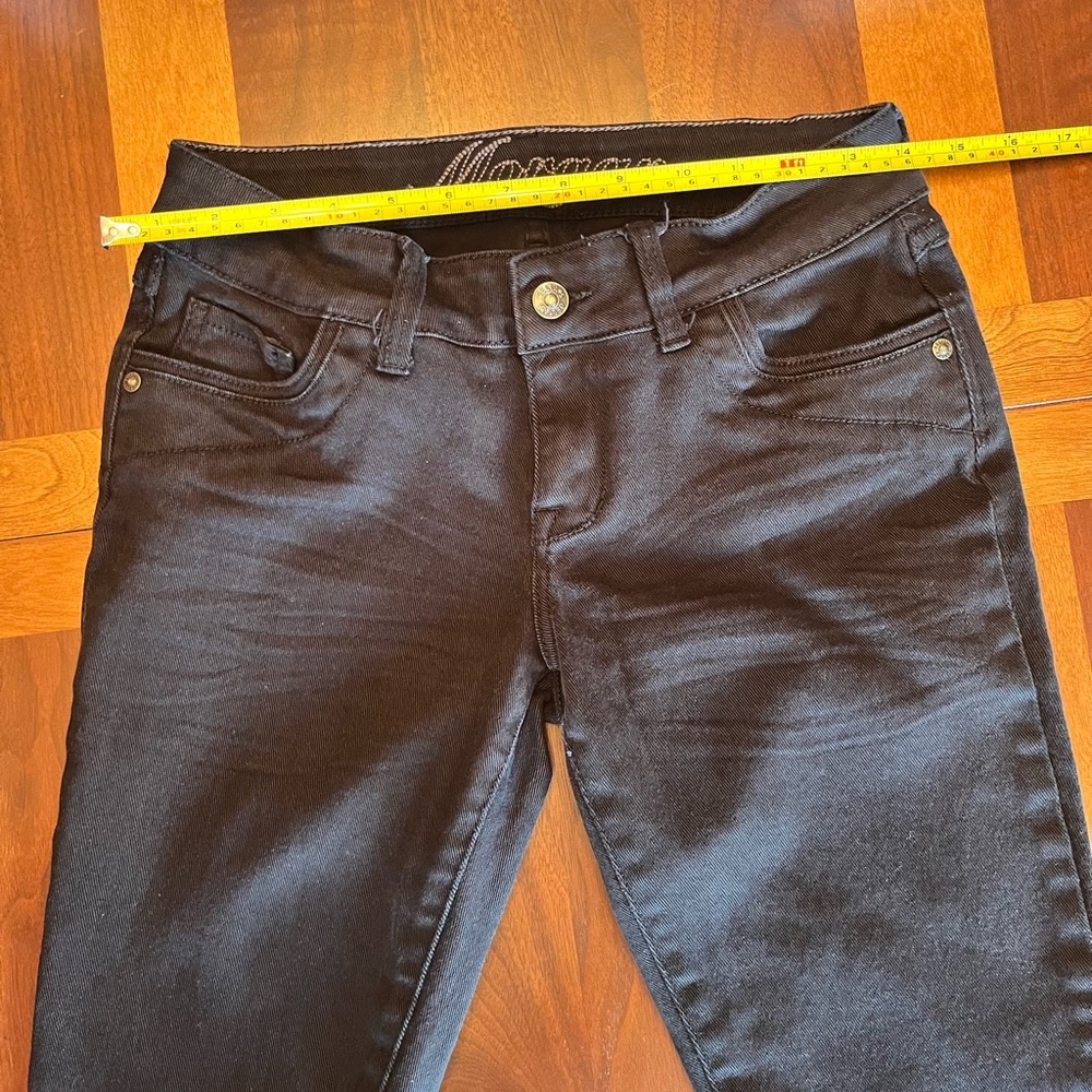Delia’s Morgan Black Low Waist Straight Leg Jeans Size 3/4 - Picture 8 of 8